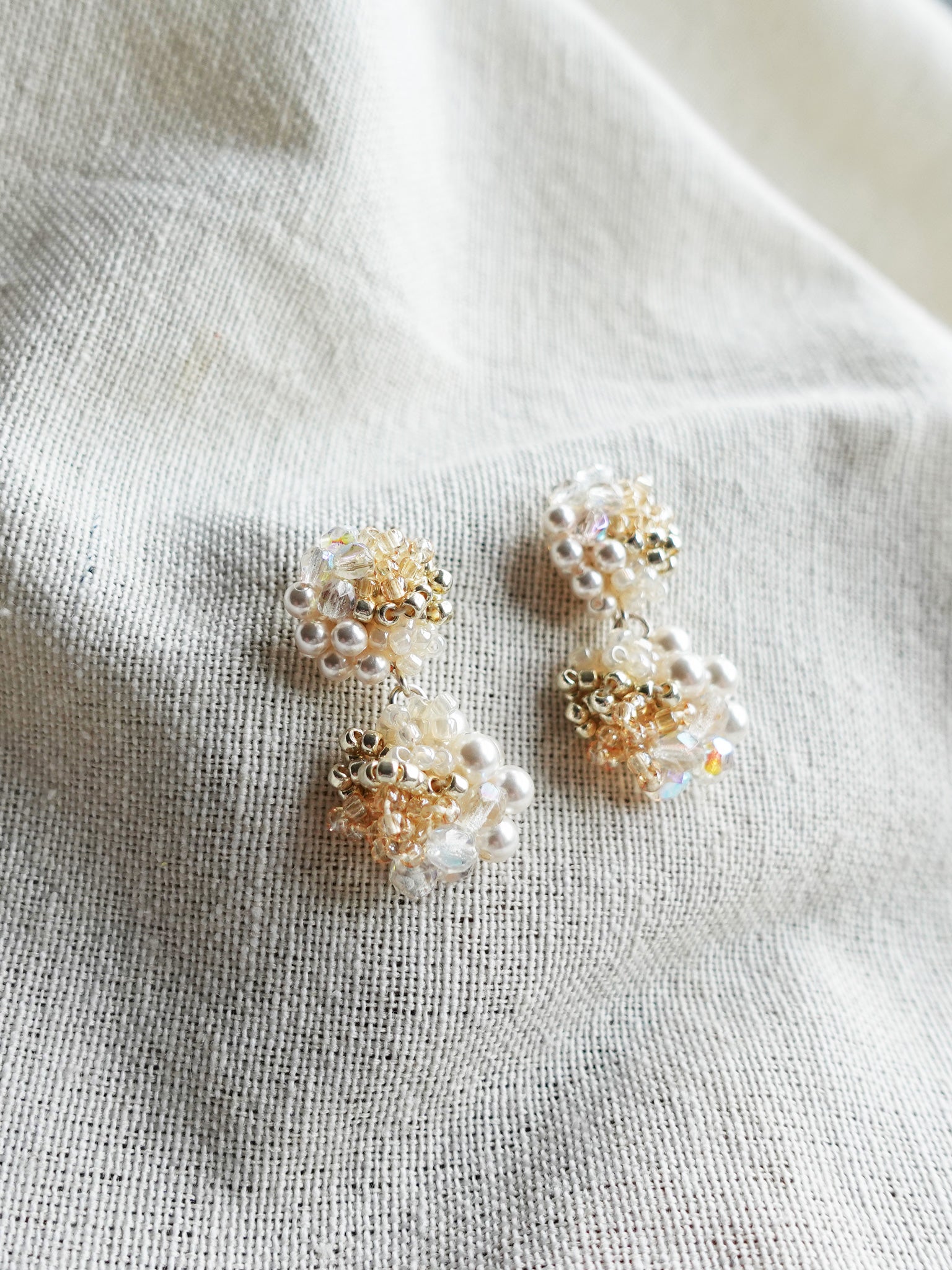Estellar Earrings in Ivory Left
