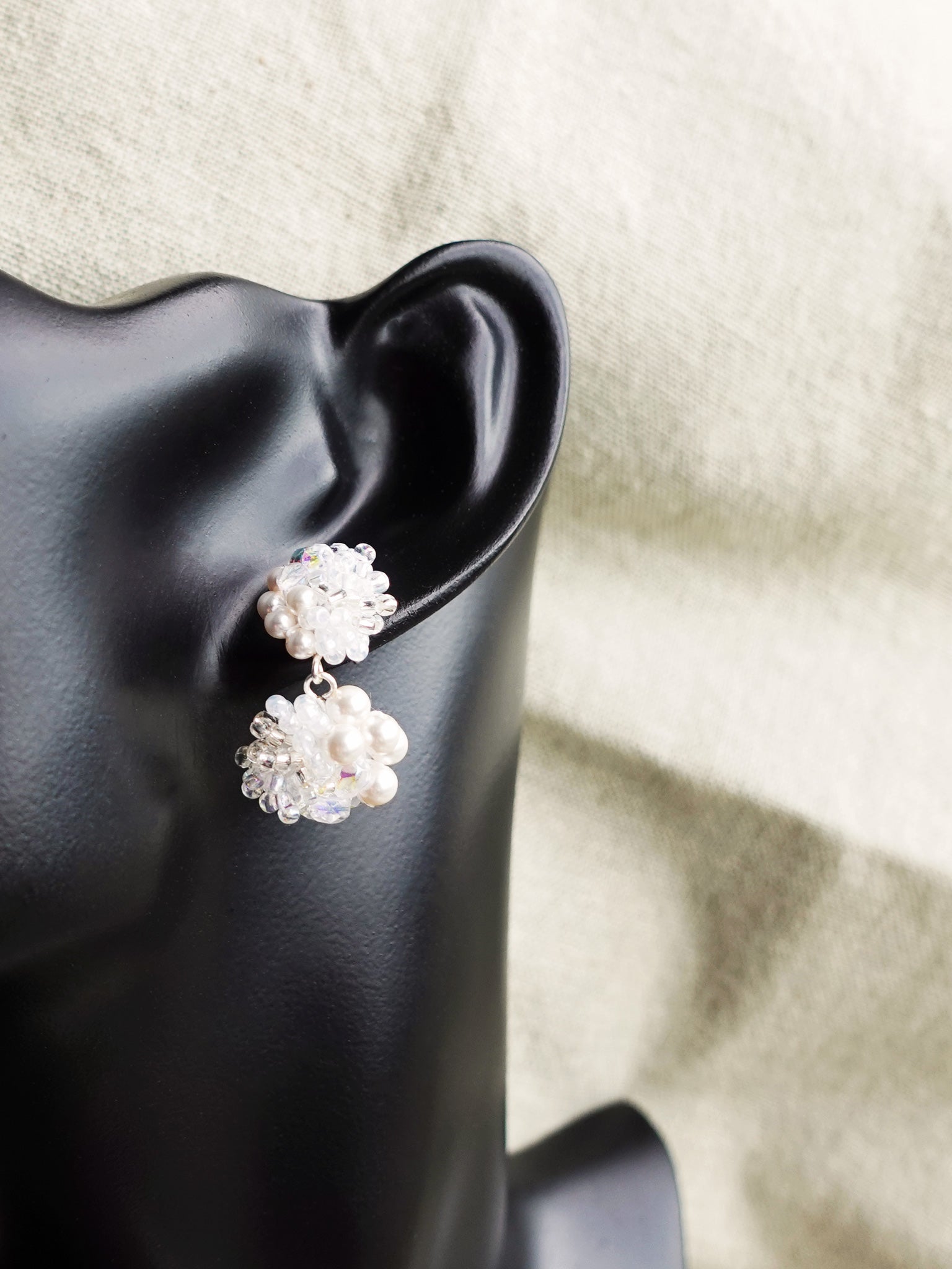 Estellar Earrings in White Bust