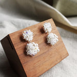 Estellar Earrings in White Display Left