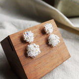 Estellar Earrings in White Display Left