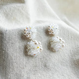 Estellar Earrings in White Left