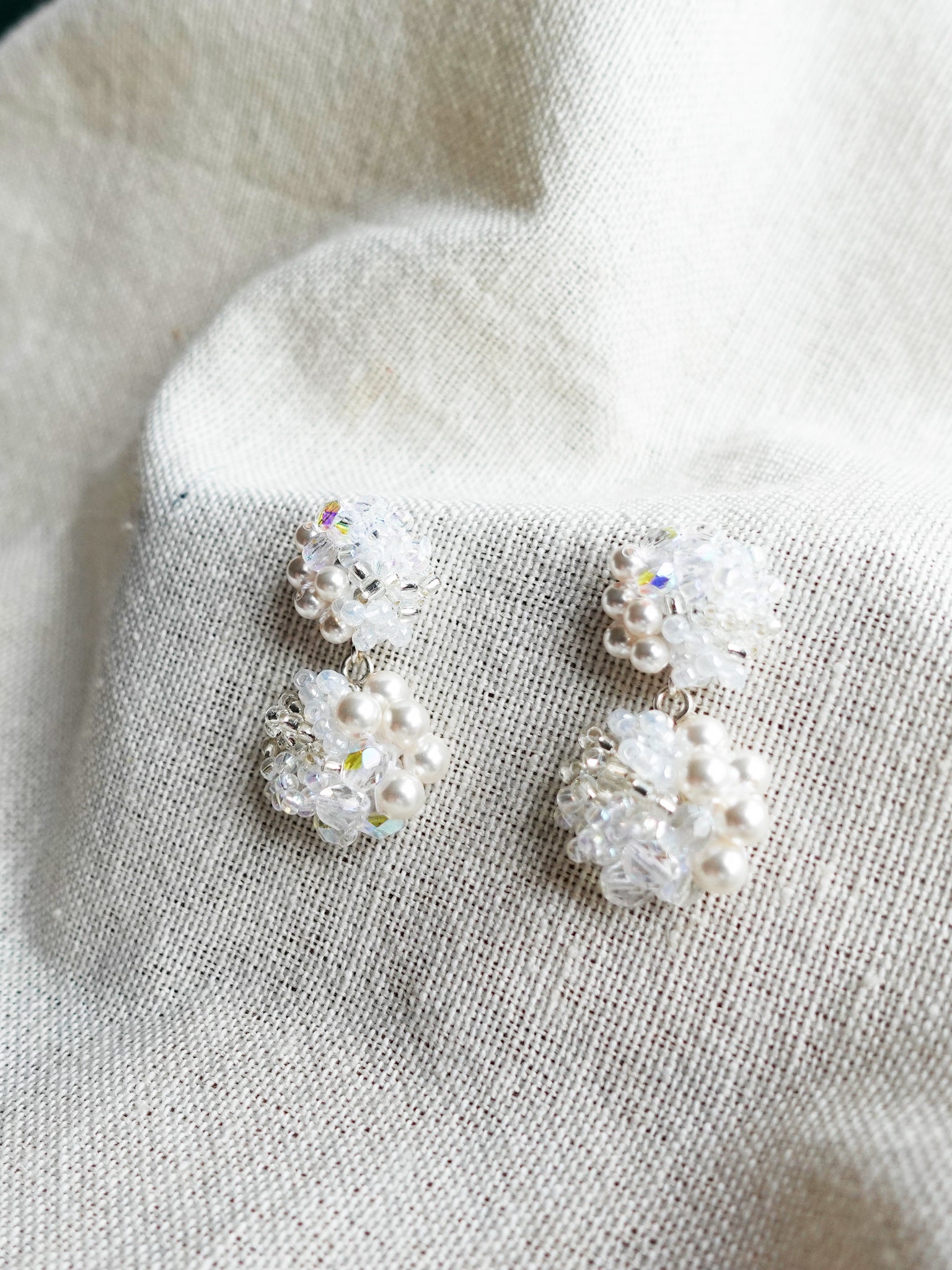 Estellar Earrings in White Right