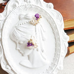 Fantasia Stud Earrings in Royal Purple Girl