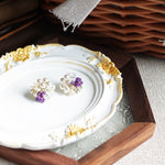 Fantasia Stud Earrings in Royal Purple Plate