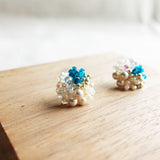 Felisia Stud Earrings in Teal Display Left