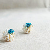 Felisia Stud Earrings in Teal Front