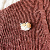 Fox Loaf Brooch Pin Cardigan Close