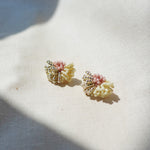 Garde Stud Earrings in Pale Pink Left
