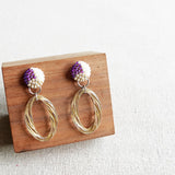 Haven Earrings in Royal Purple Display Right