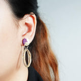 Haven Earrings in Royal Purple Model