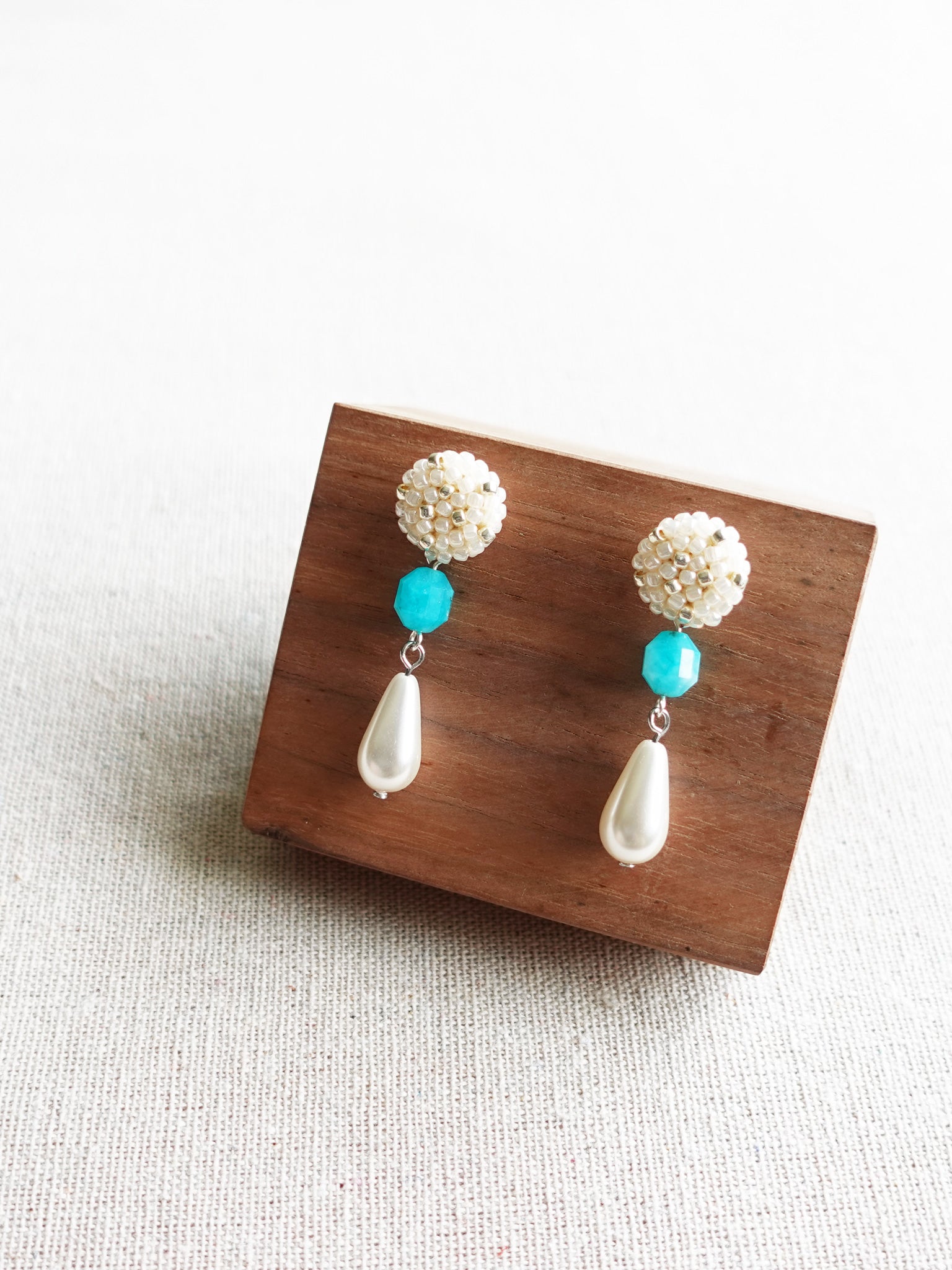 Imara Amazonite Earrings Display Left