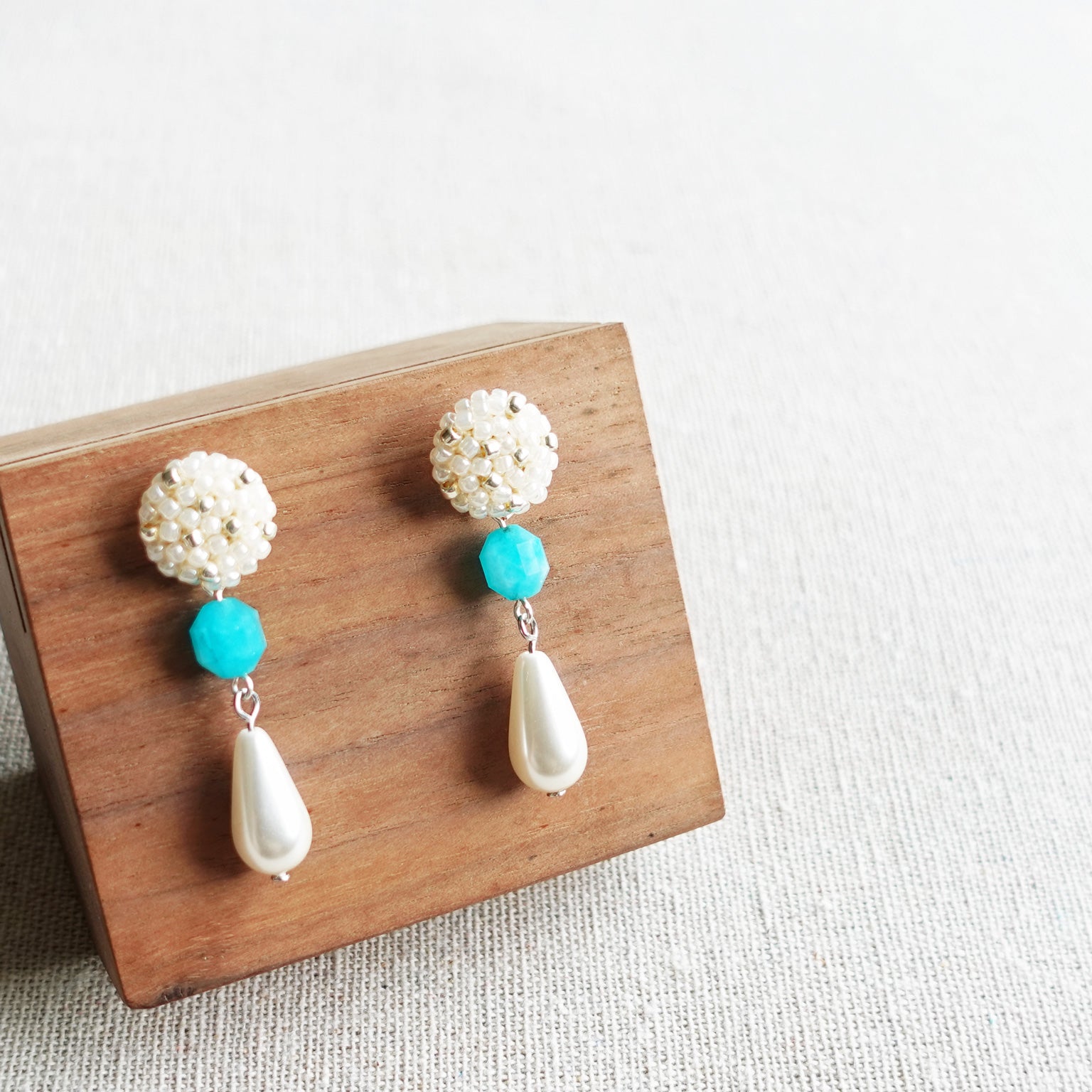 Imara Amazonite Earrings Display Right