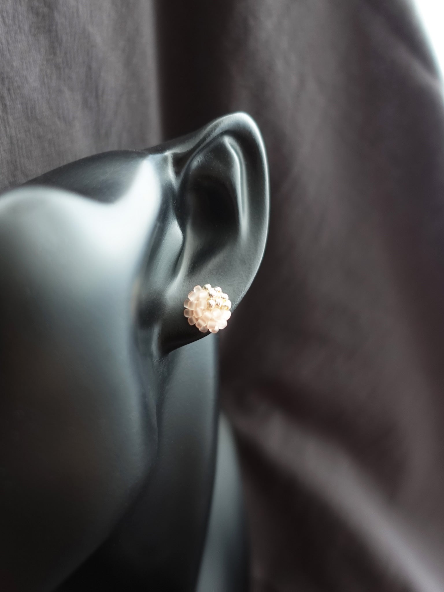 Kai Stud Earrings in Blush Pink Bust