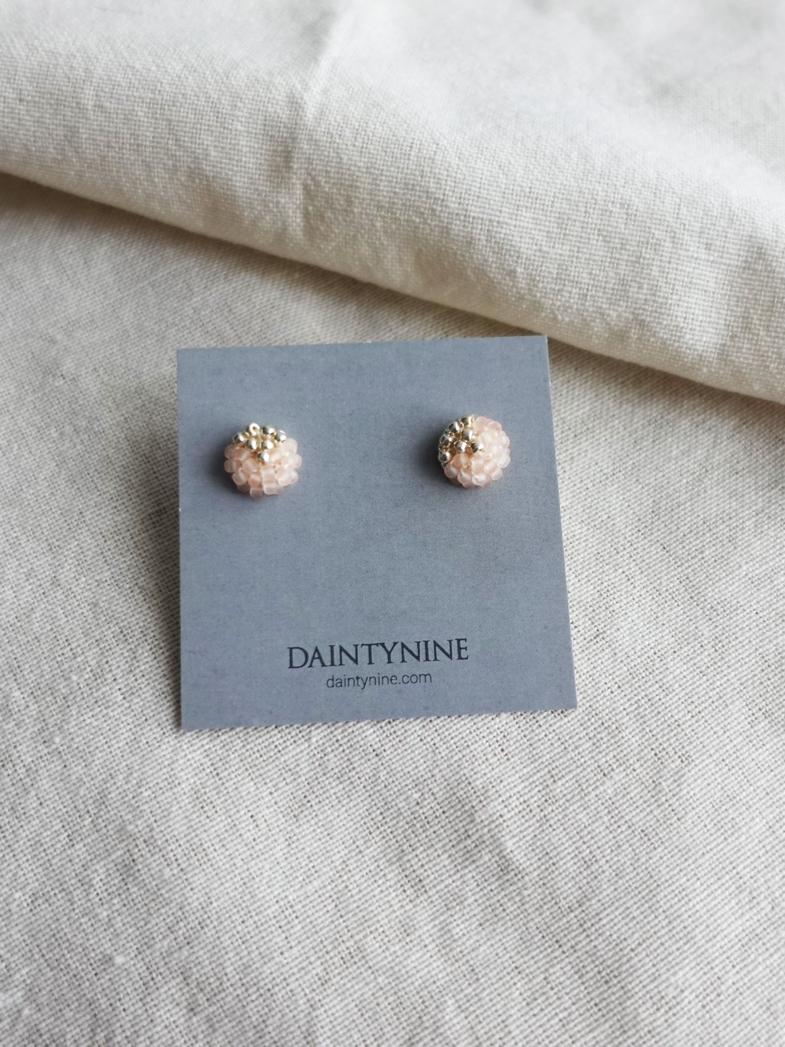 Kai Stud Earrings in Blush Pink Card