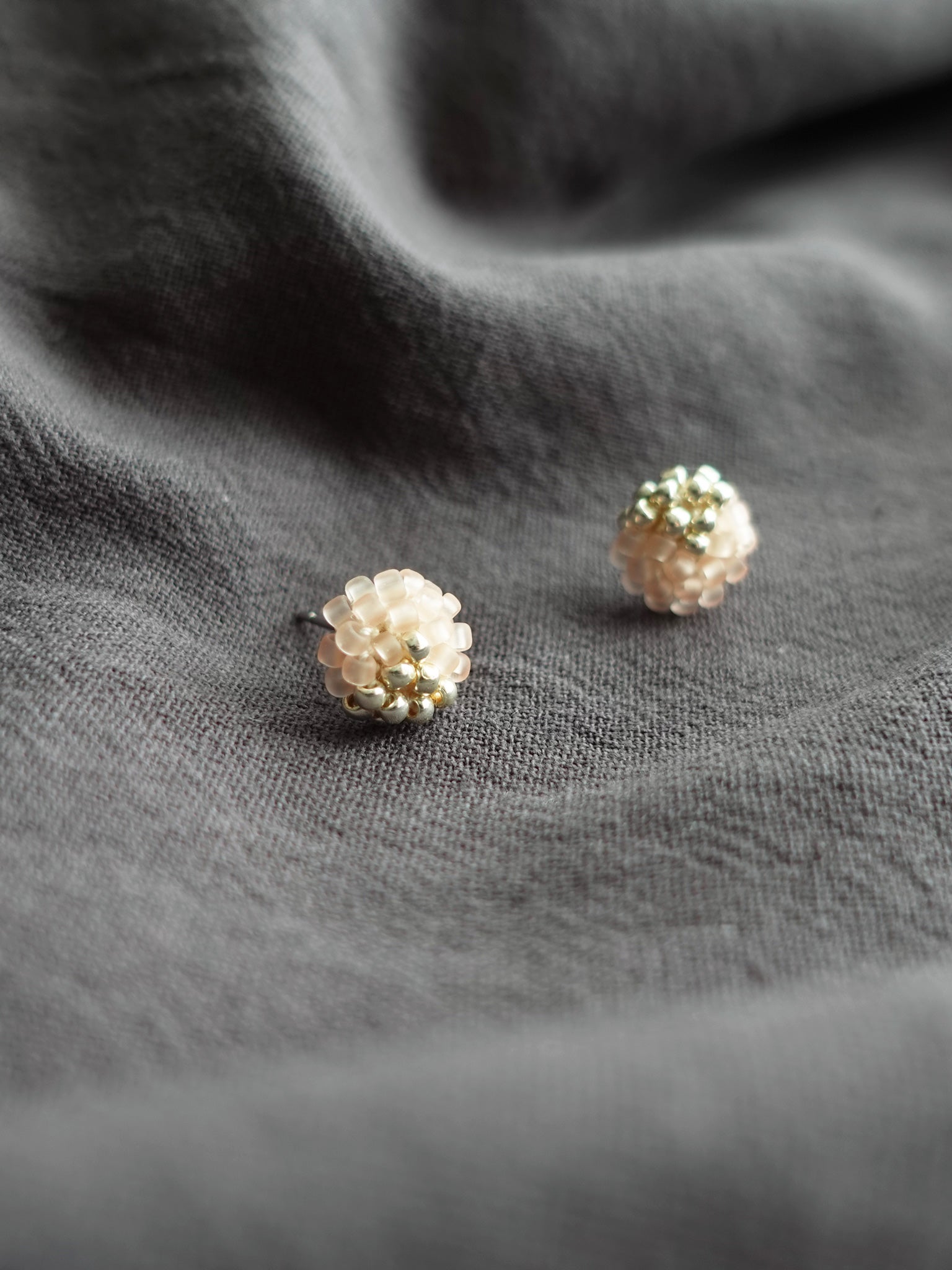Kai Stud Earrings in Blush Pink Front