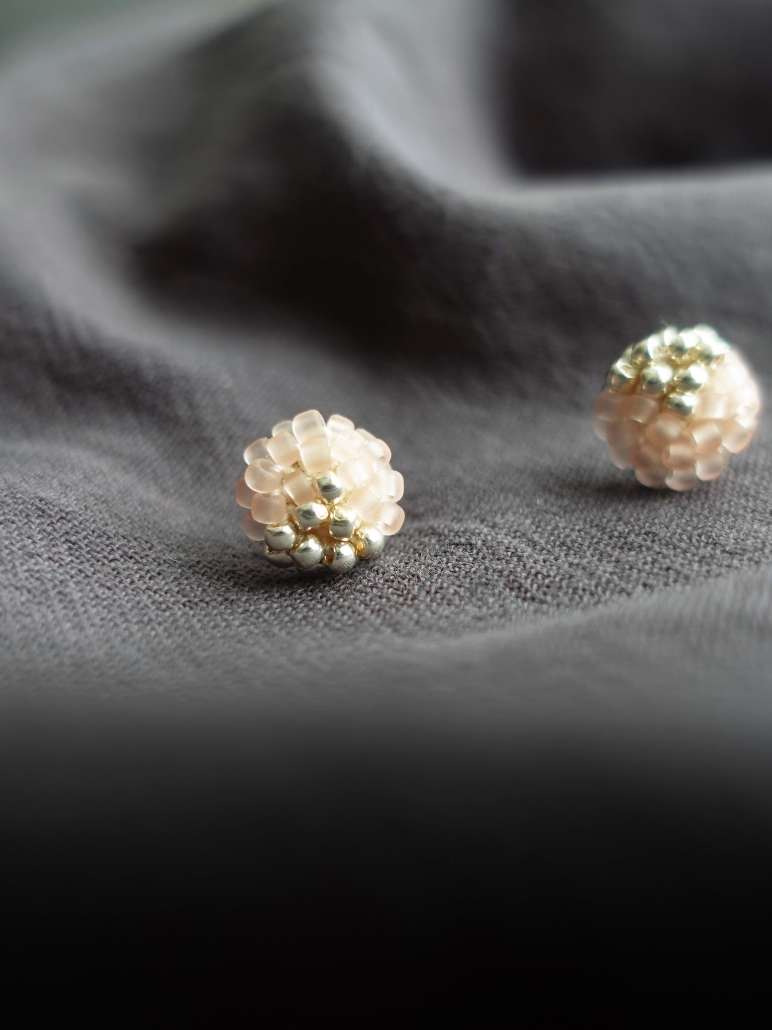 Kai Stud Earrings in Blush Pink Left