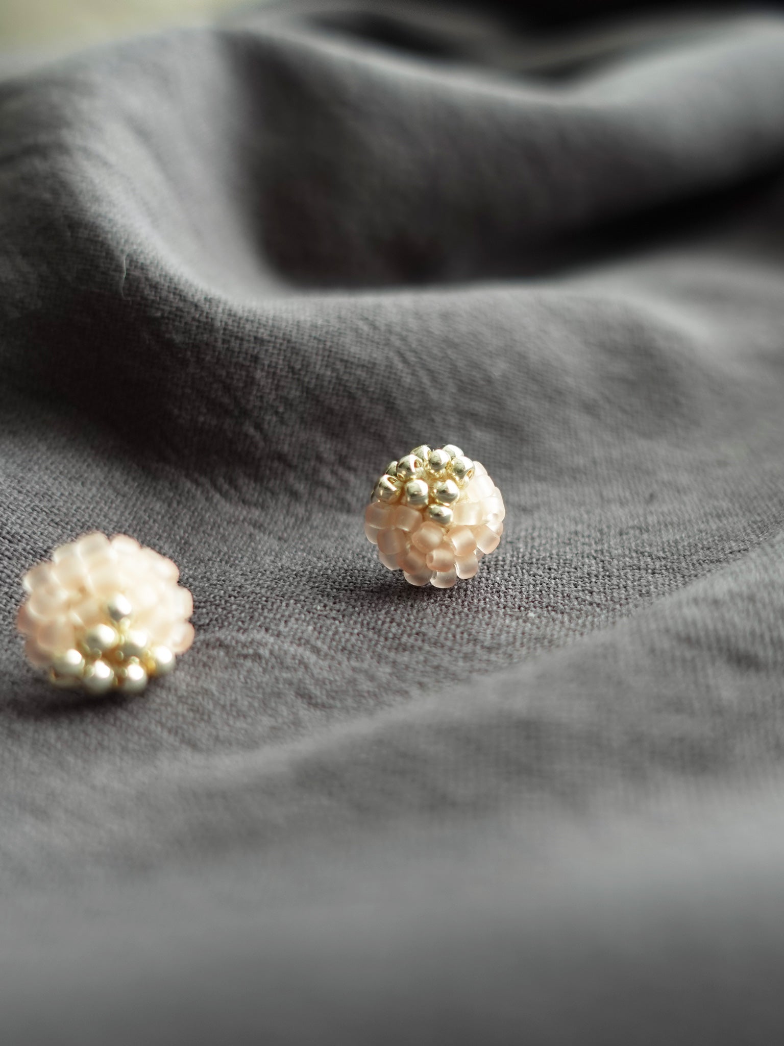Kai Stud Earrings in Blush Pink Right