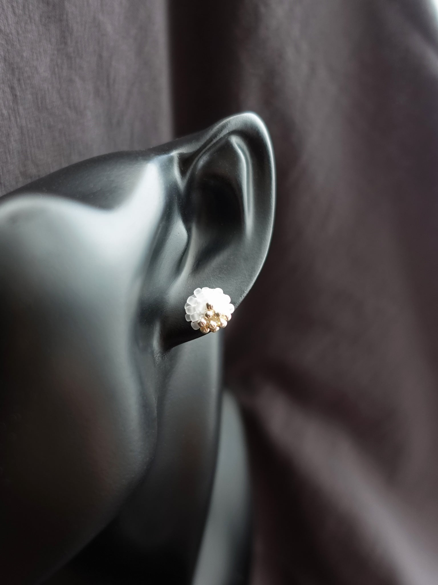 Kai Stud Earrings in Cloud White Bust
