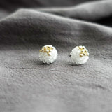Kai Stud Earrings in Cloud White Left