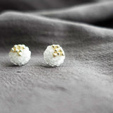 Kai Stud Earrings in Cloud White Right
