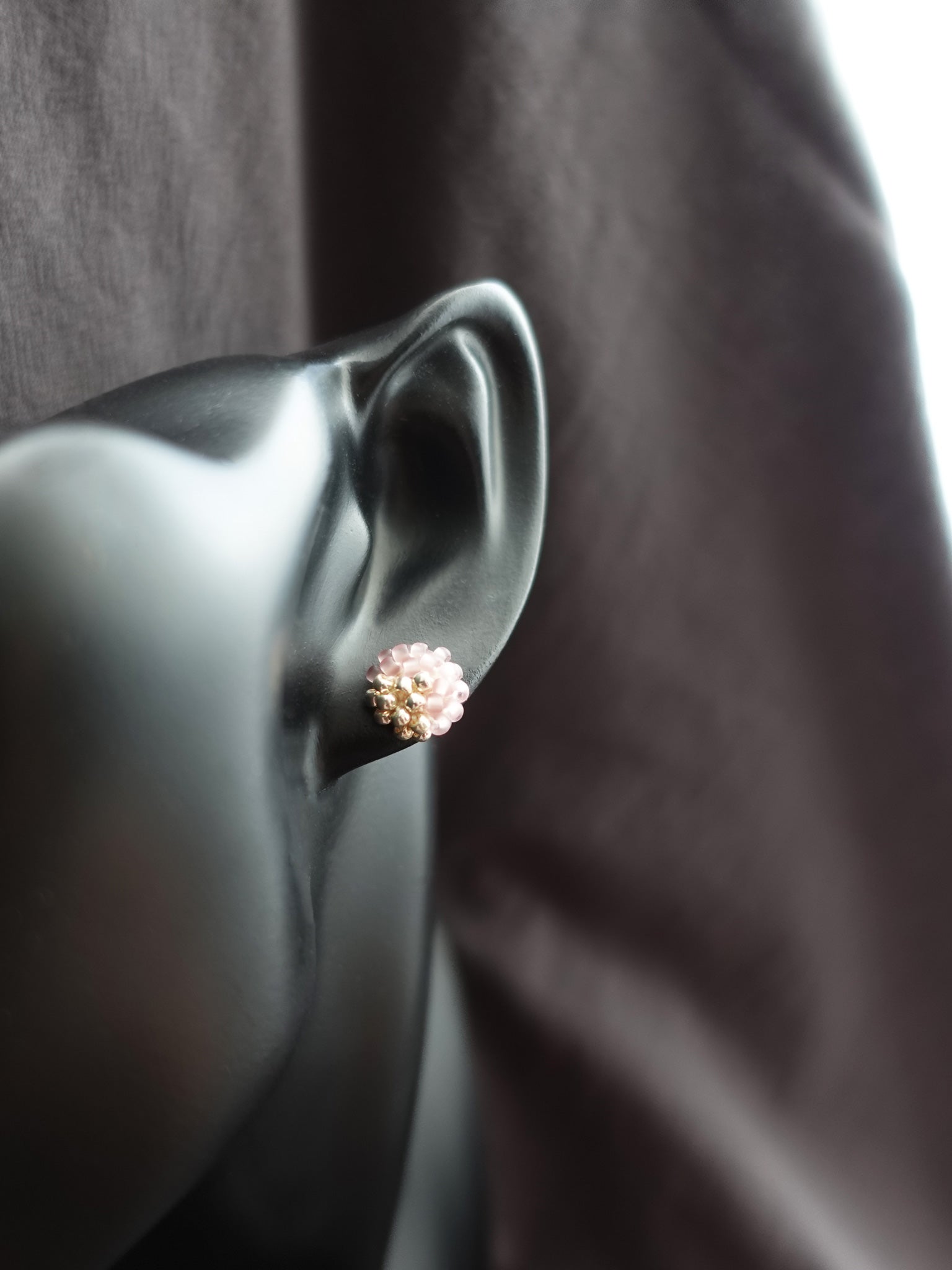 Kai Stud Earrings in Mauve Purple Bust