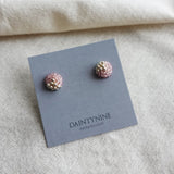 Kai Stud Earrings in Mauve Purple Card