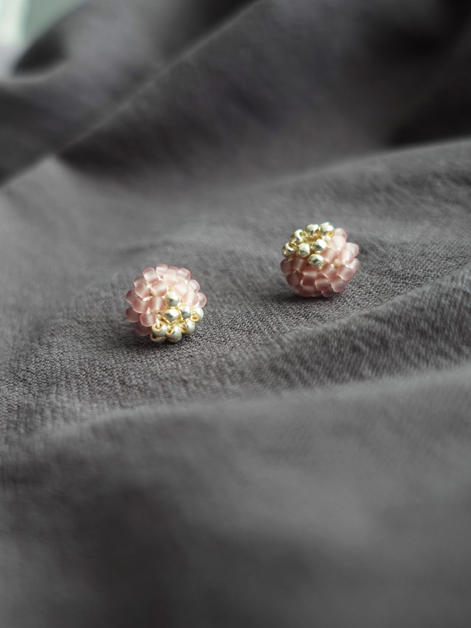 Kai Stud Earrings in Mauve Purple Front