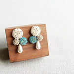 Kasey Earrings in Ocean Green Display Right