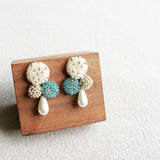Kasey Earrings in Ocean Green Display Right
