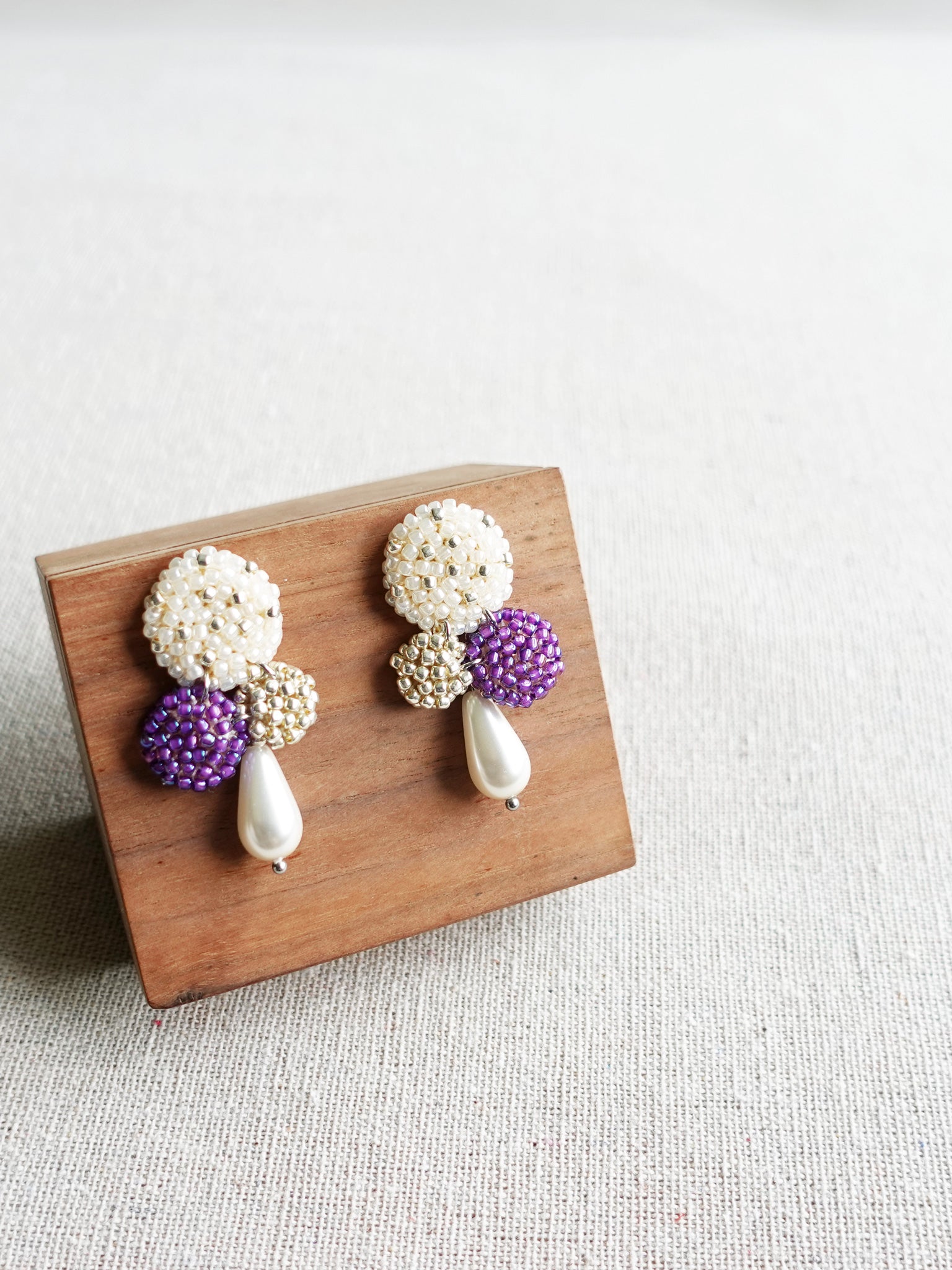 Kasey Earrings in Royal Purple Display Front