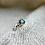 Labradorite Rose Cut Ring Left