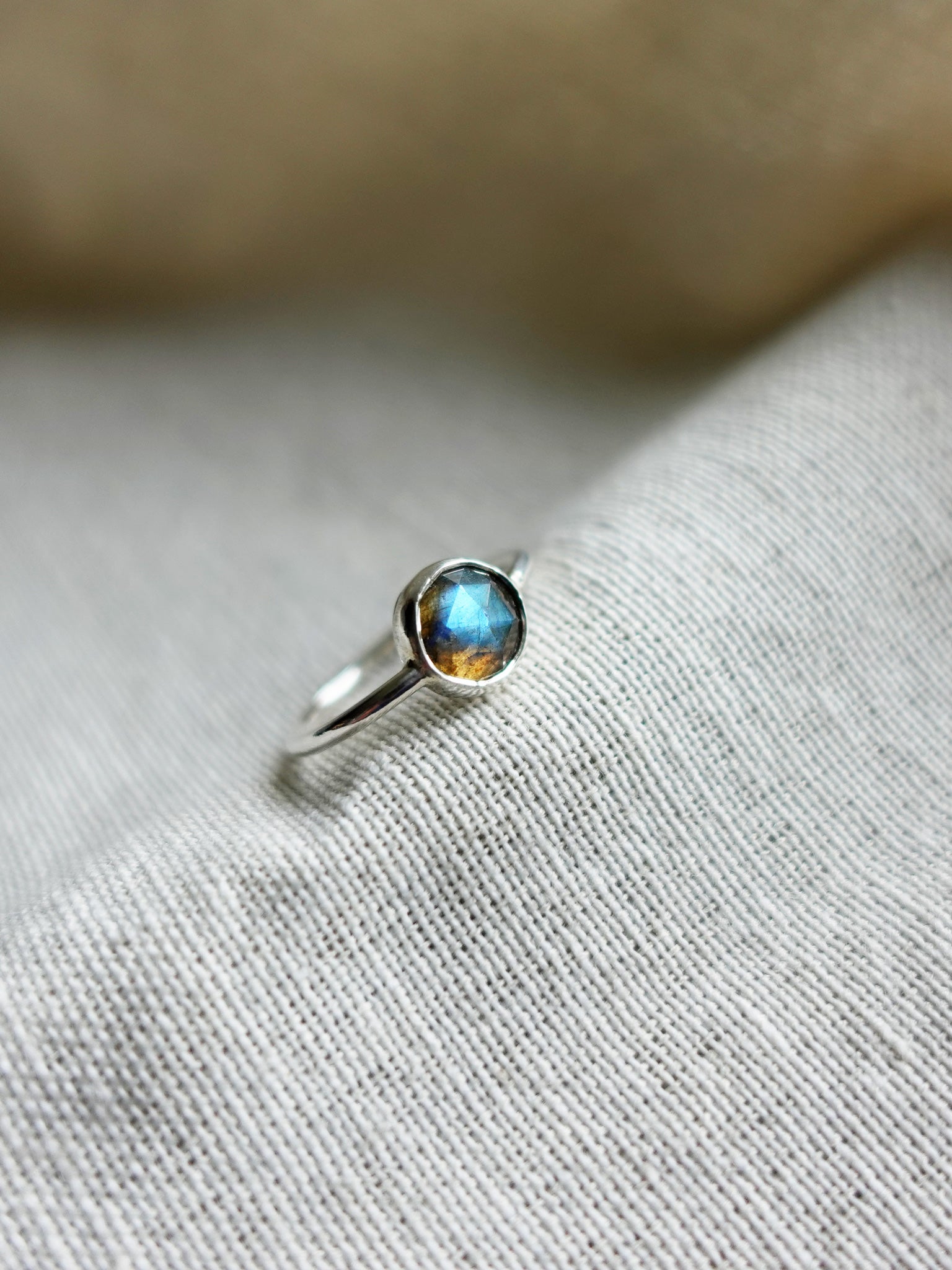 Labradorite Rose Cut Ring Left