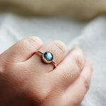 Labradorite Rose Cut Ring Model