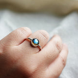 Labradorite Rose Cut Ring Model