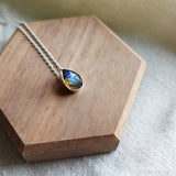 Labradorite Teardrop Necklace Left