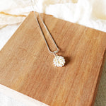Lucida Last Quarter Necklace in Gold Left
