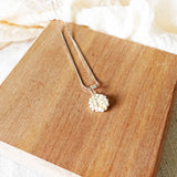 Lucida Last Quarter Necklace in Gold Left