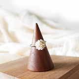 Lucida Last Quarter Slim Ring in Gold Cone