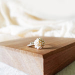 Lucida Last Quarter Slim Ring in Gold Display Left
