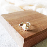 Lucida Last Quarter Slim Ring in Gold Display Top