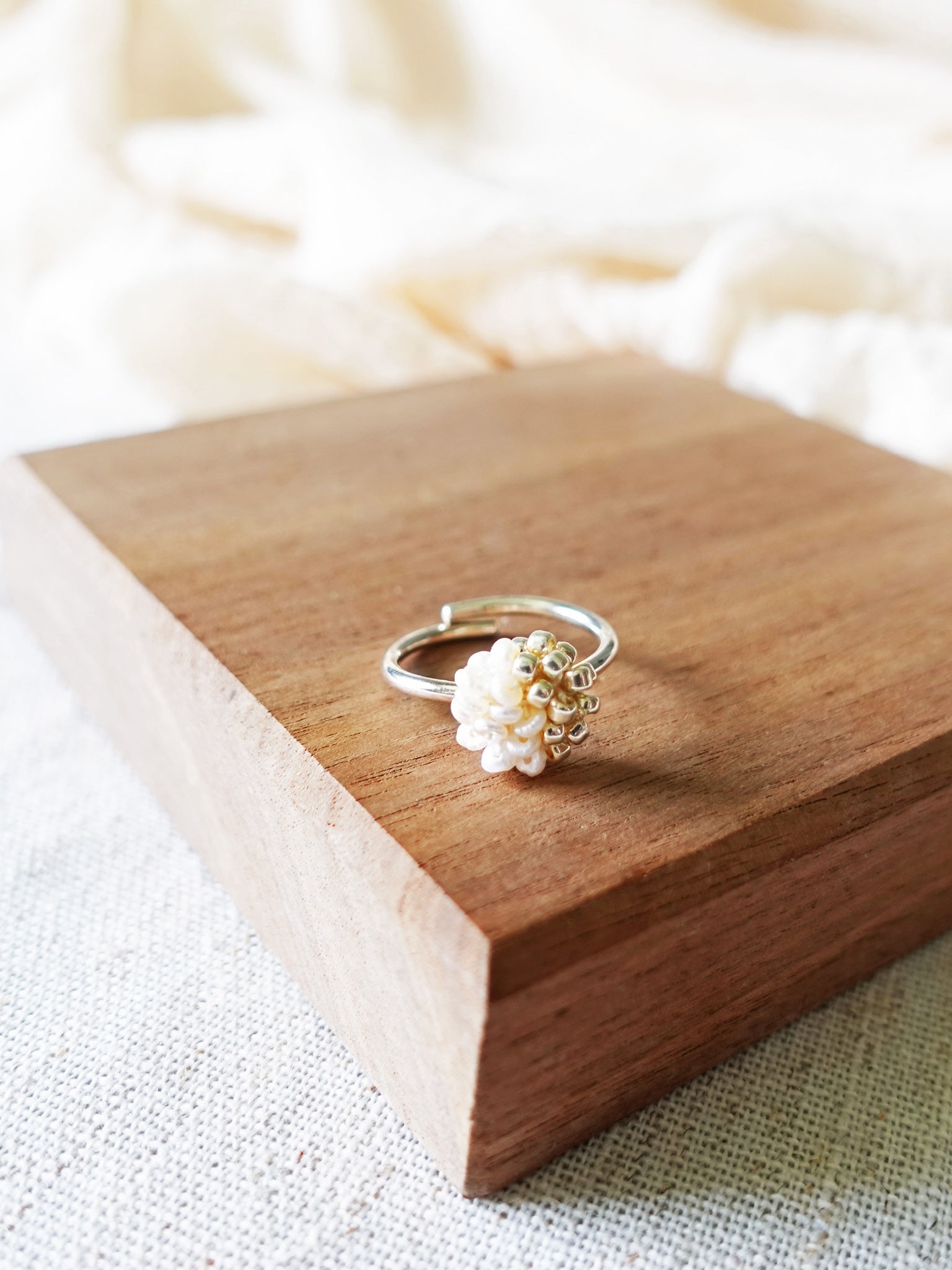 Lucida Last Quarter Slim Ring in Gold Display Top