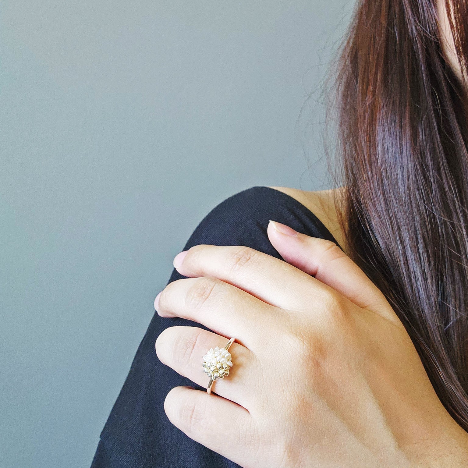 Lucida Last Quarter Slim Ring in Gold Model