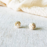 Lucida Last Quarter Stud Earrings in Gold