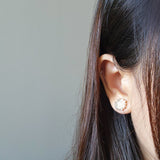 Lucida Last Quarter Stud Earrings in Gold