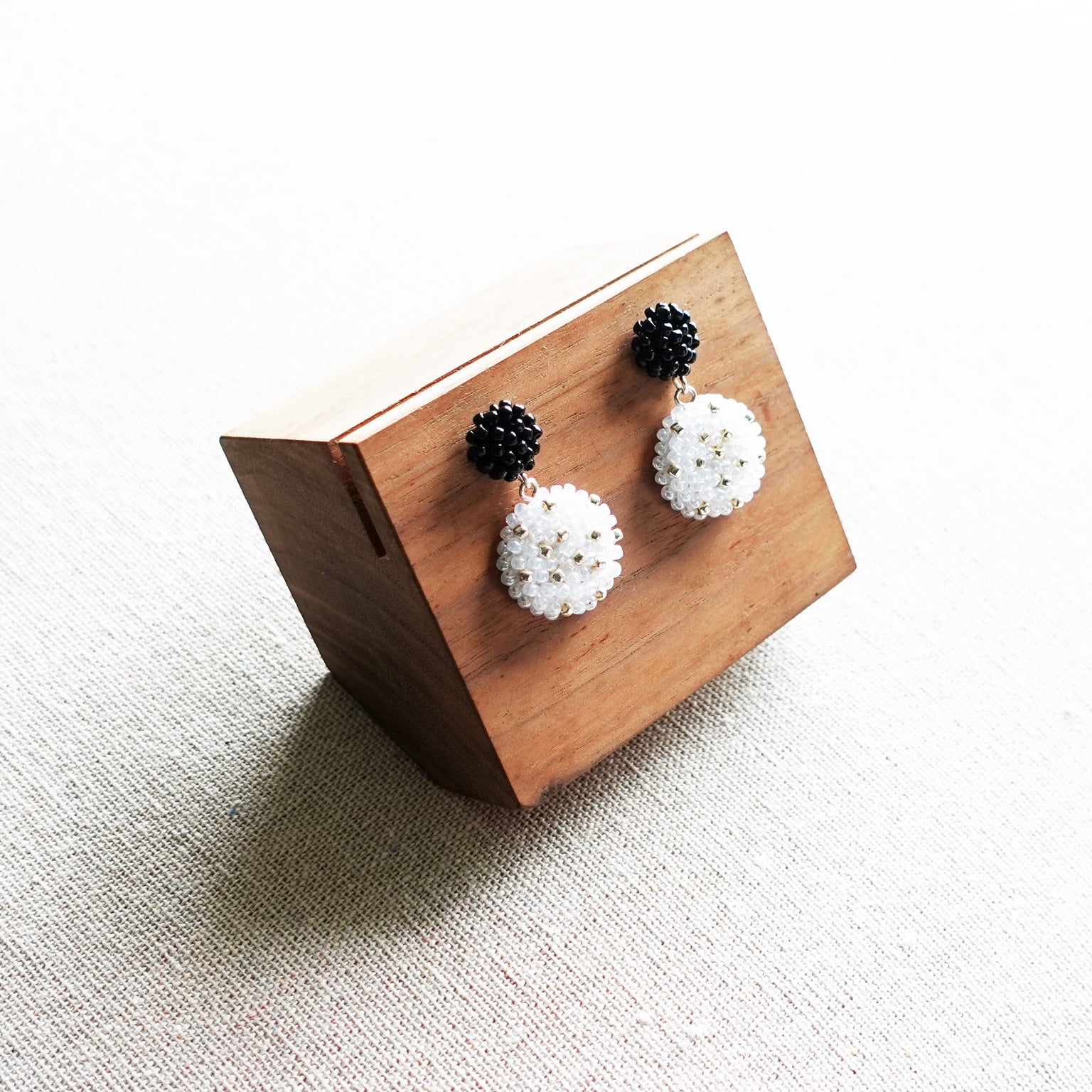 Maevan Earrings in Black Display Side