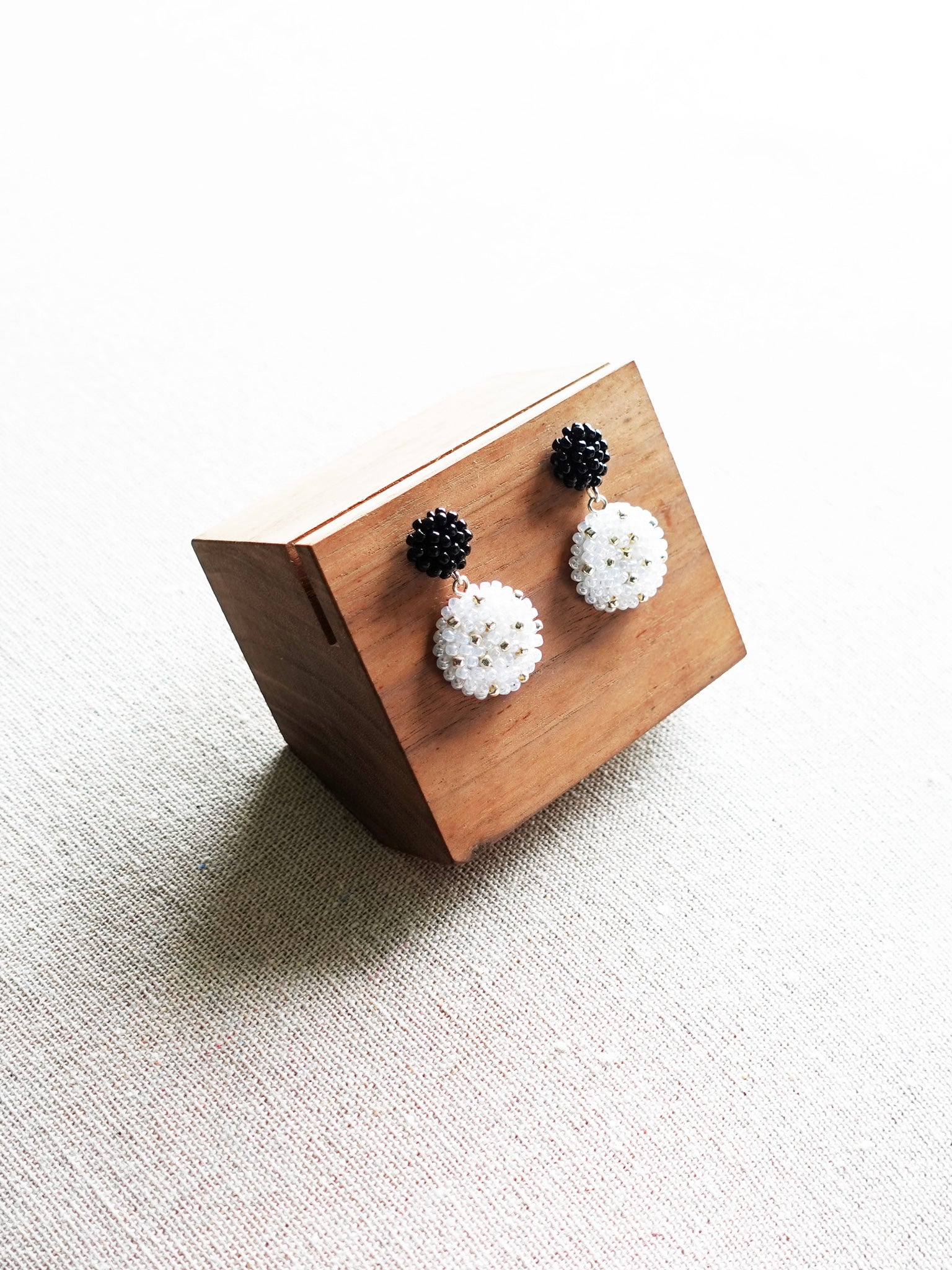 Maevan Earrings in Black Display Side