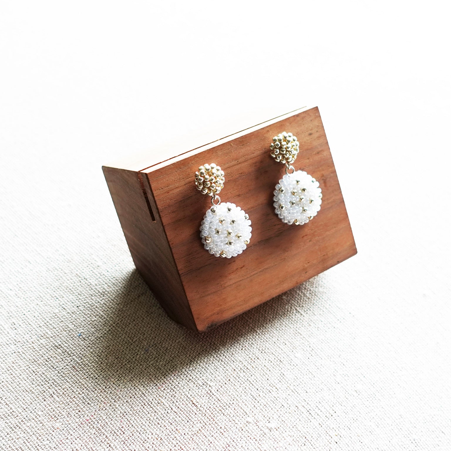 Maevan Earrings in Gold Display Side
