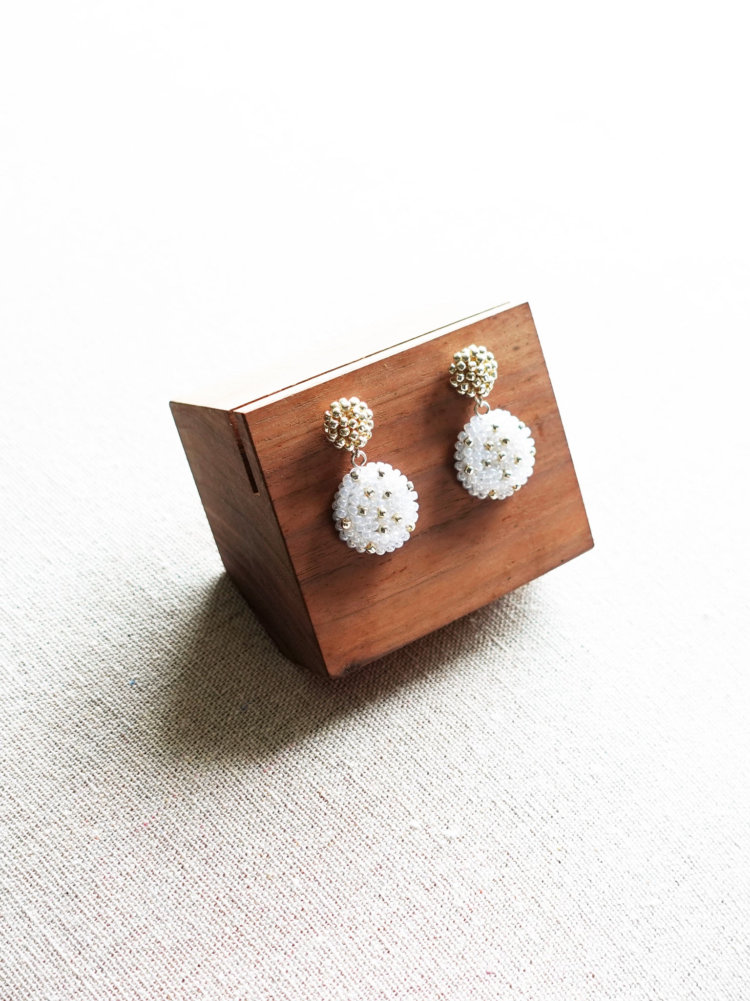 Maevan Earrings in Gold Display Side