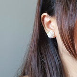 Marigold Stud Earrings in Purple