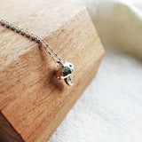 Mushroom Necklace I Display Top Left
